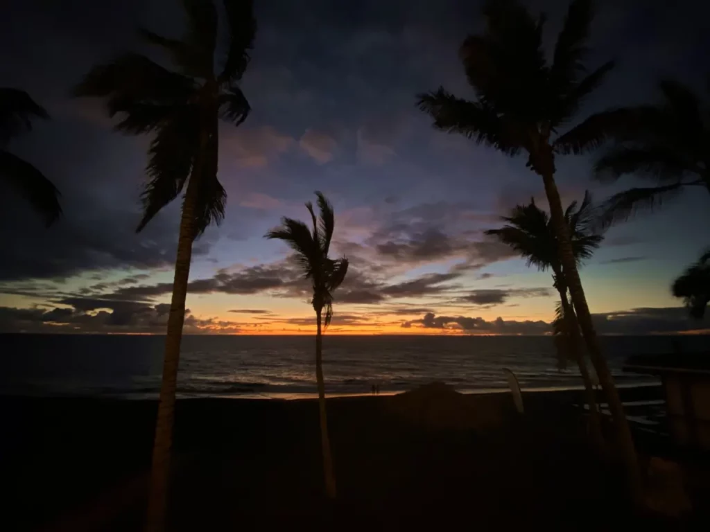 Sonnenuntergang in Puerto Naos