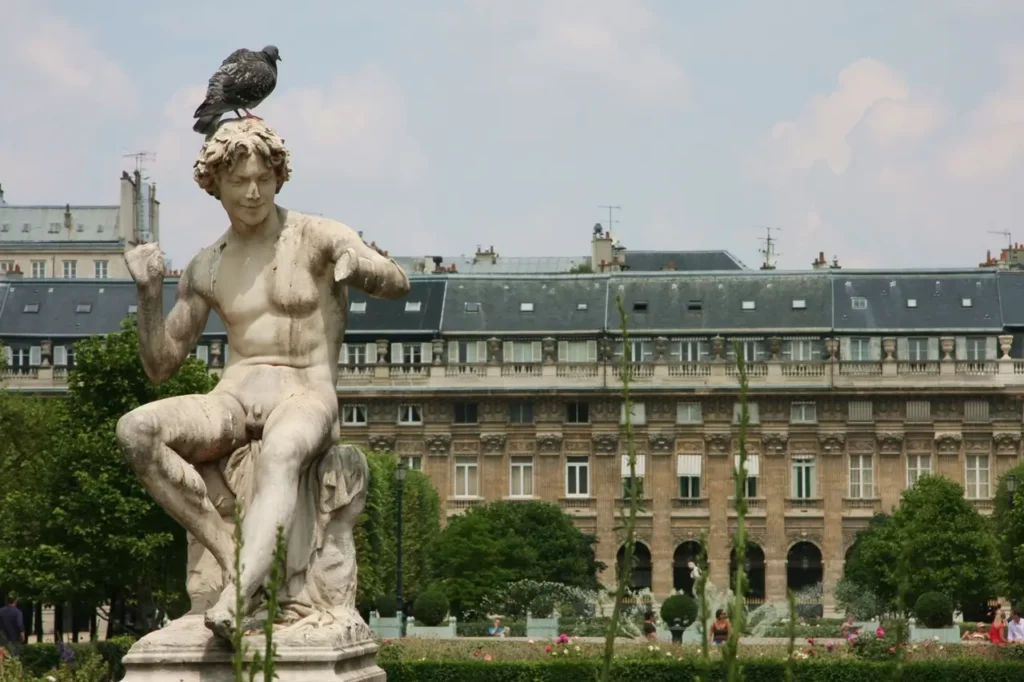 Der Garten des Palais Royal in Paris