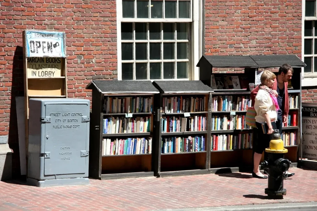 Open-Air Buchladen in Cambridge